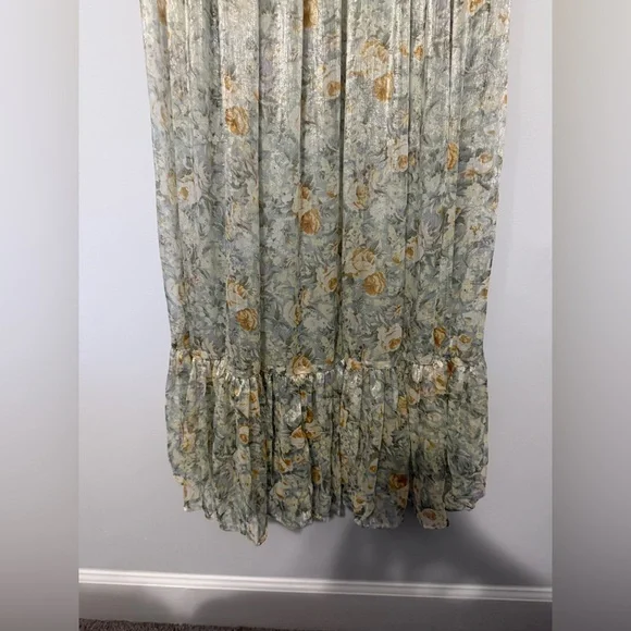 Molly Green Medium Augusta Floral Maxi Dress Adjustable Straps NWT - Picture 6 of 7